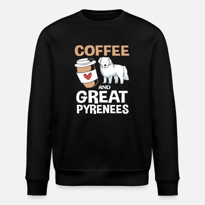 Pyrenean Dog - Stanley/Stella ROLLER Unisex Organic Sweatshirt - black