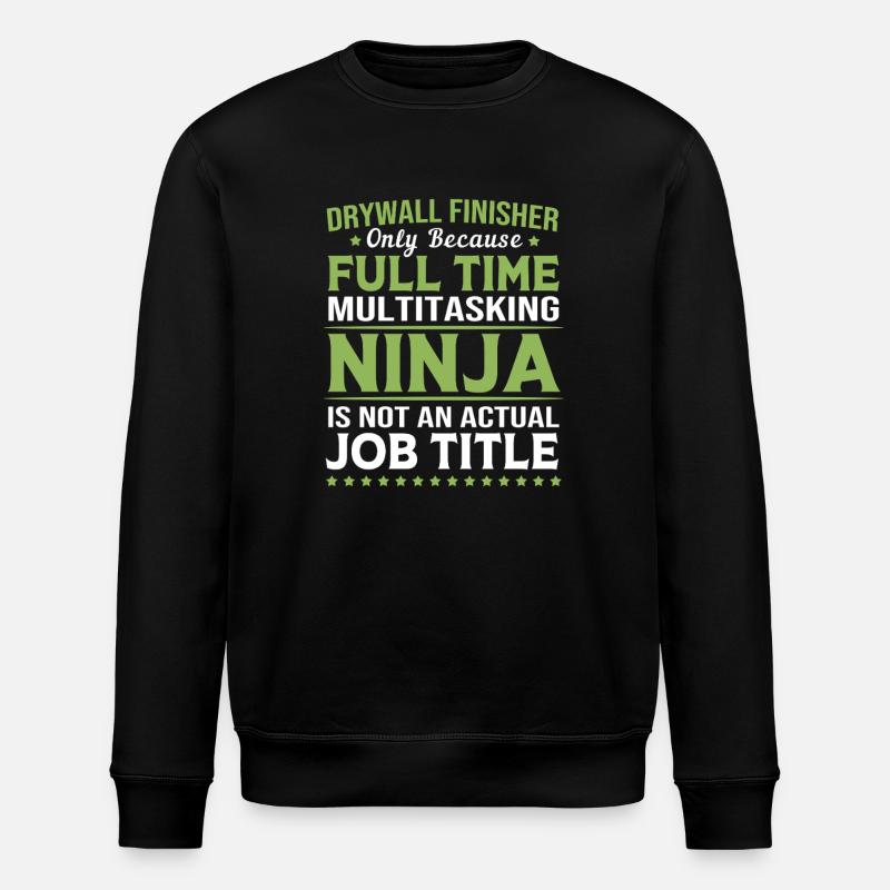 Construction site drywall assembly fitter - Stanley/Stella ROLLER Unisex Organic Sweatshirt - black