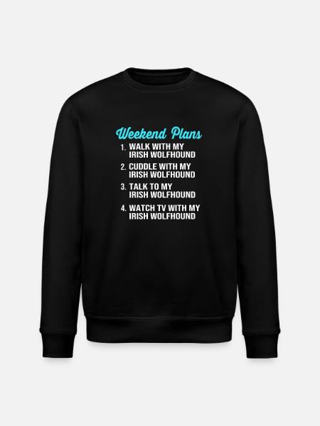 Irish wolfhound - Stanley/Stella ROLLER Unisex Organic Sweatshirt - black