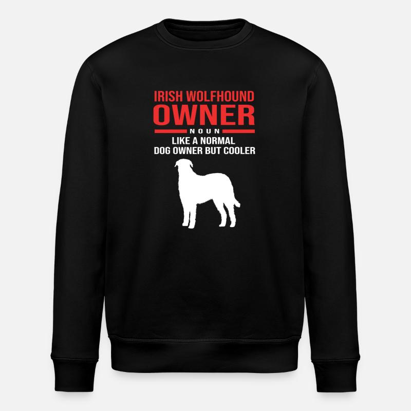 Irischer Wolfshund - Stanley/Stella Unisex Bio-Sweatshirt ROLLER - Schwarz