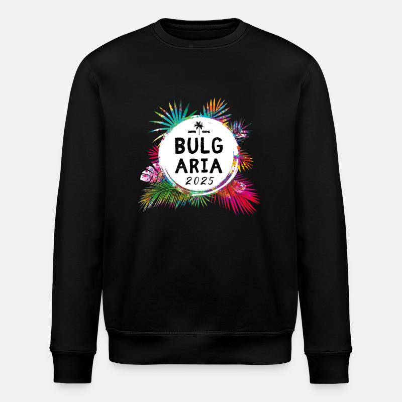 Bulgarien 2025 Bunt - Stanley/Stella Unisex Bio-Sweatshirt ROLLER - Schwarz