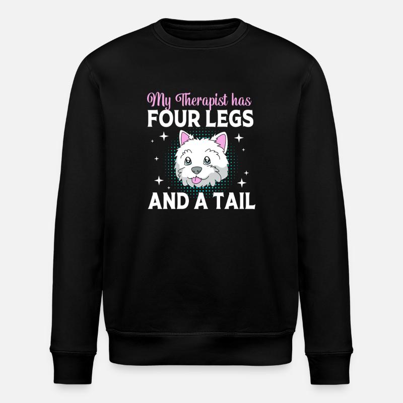Therapy dog - Stanley/Stella ROLLER Unisex Organic Sweatshirt - black