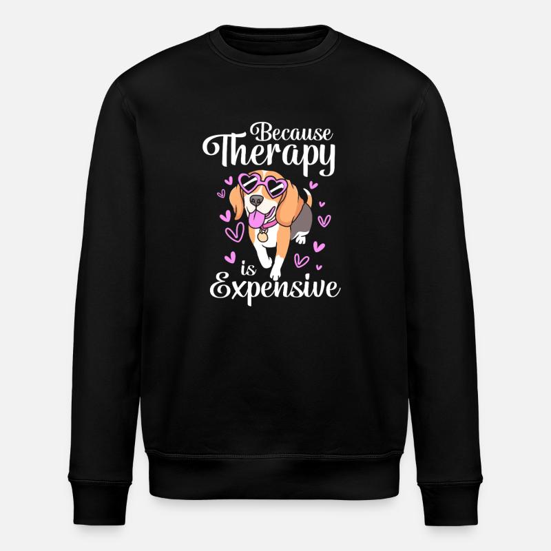 Therapy dog - Stanley/Stella ROLLER Unisex Organic Sweatshirt - black