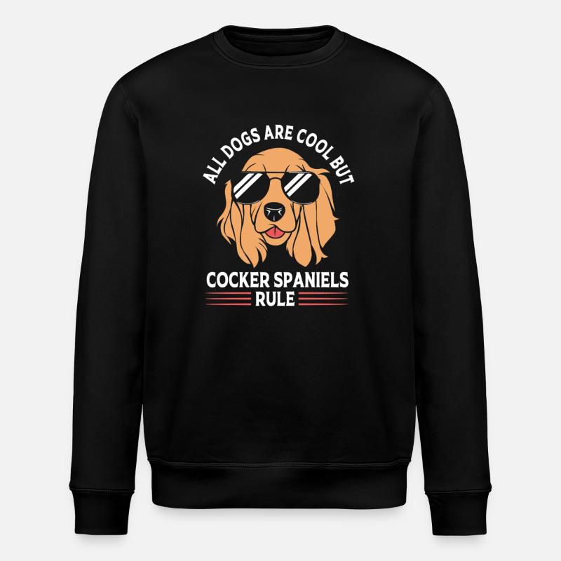 Cocker Spaniel Father - Stanley/Stella ROLLER Unisex Organic Sweatshirt - black