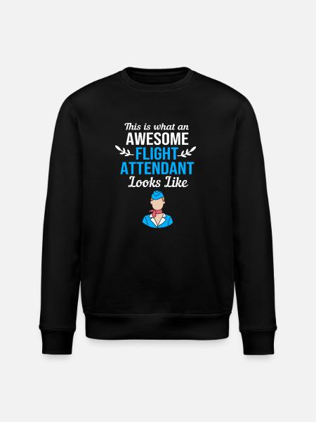 Flight Attendant Stewardess - Stanley/Stella ROLLER Unisex Organic Sweatshirt - black