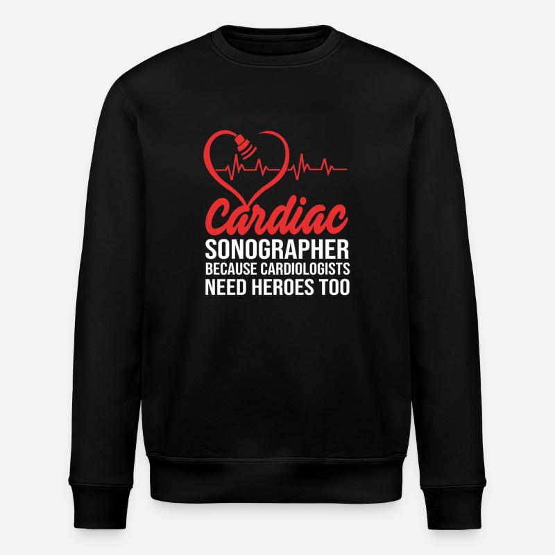 Cardiogram Cardiography - Stanley/Stella ROLLER Unisex Organic Sweatshirt - black