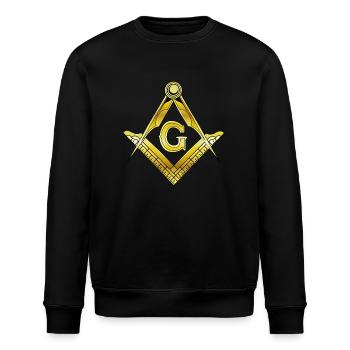 Freimaurer Illuminati - Stanley/Stella Unisex Bio-Sweatshirt ROLLER - Schwarz - Vorne - Nik (191cm)