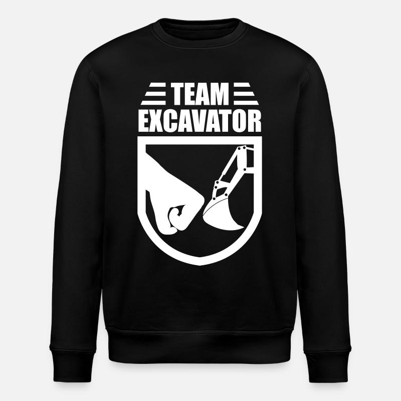 Excavator - Stanley/Stella Unisex Bio-Sweatshirt ROLLER - Schwarz