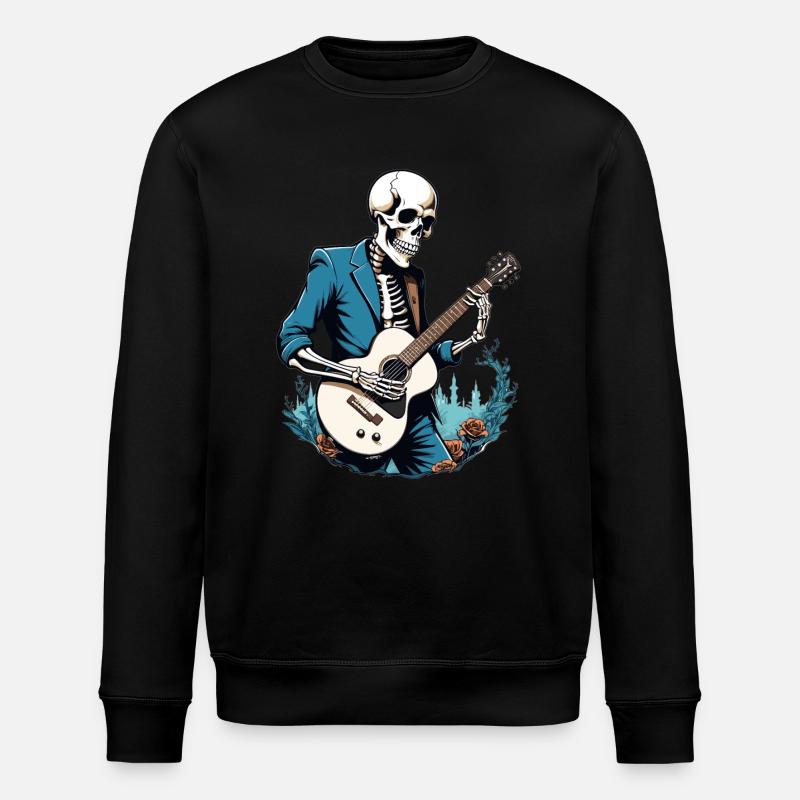 Squelette avec guitare - Sweat bio ROLLER Stanley/Stella Unisexe - noir