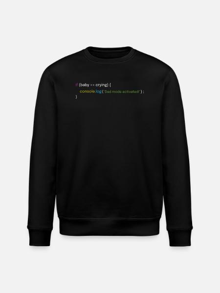 Father and Coding Design - Stanley/Stella ROLLER Unisex Organic Sweatshirt - black