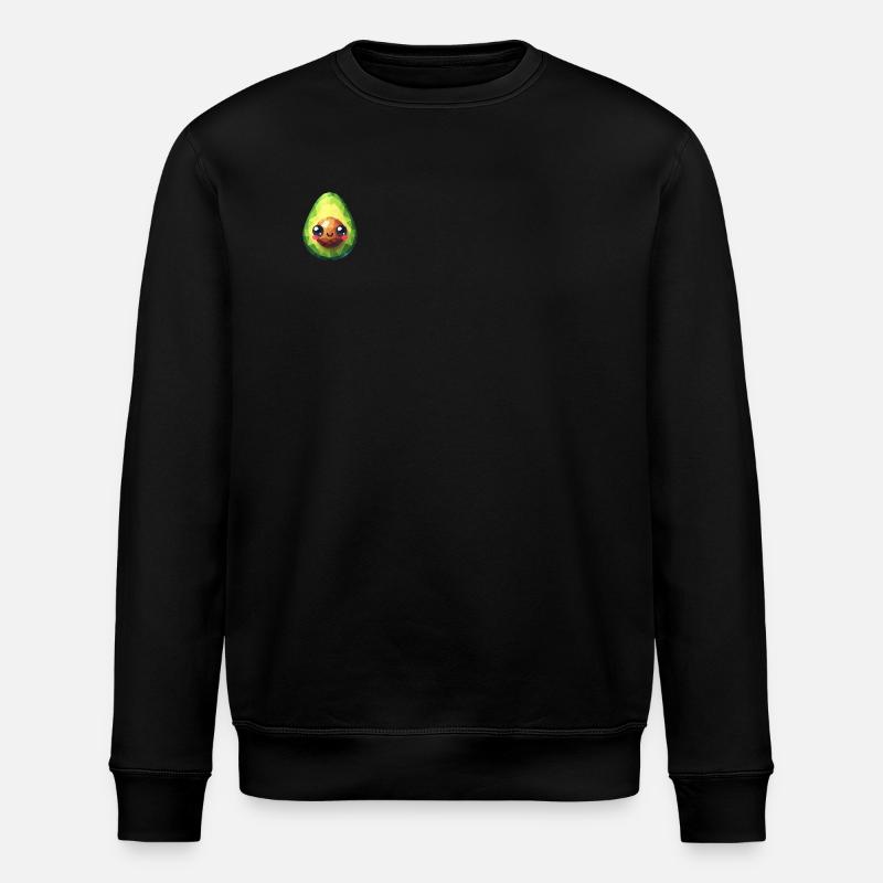 Sweet Avocado Polygon - Stanley/Stella ROLLER Unisex Organic Sweatshirt - black