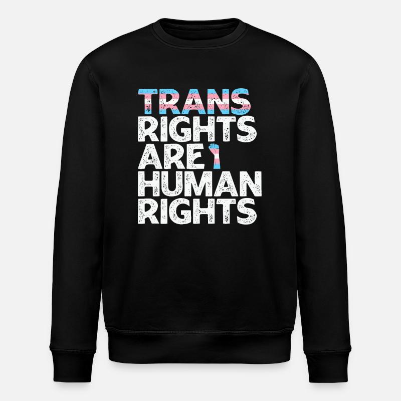 Trans-Rechte sind Menschenrechte - Stanley/Stella Unisex Bio-Sweatshirt ROLLER - Schwarz
