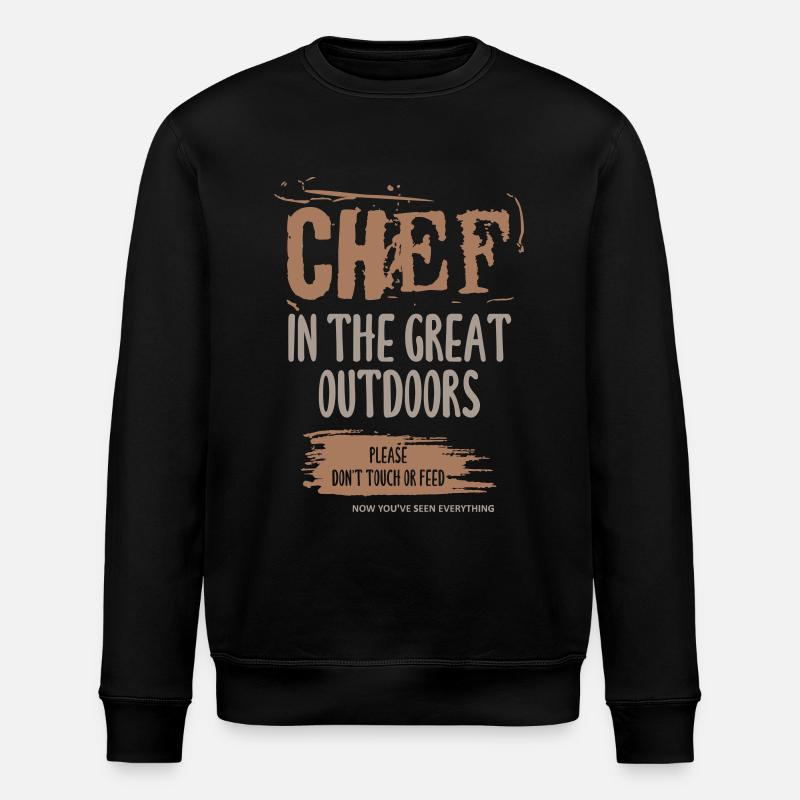 Cook / Cook. Chef in the great outdoors. - Stanley/Stella ROLLER Unisex Organic Sweatshirt - black