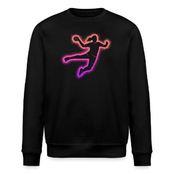 Handball Handballspielerin Mädchen Handballerin - Stanley/Stella Unisex Bio-Sweatshirt ROLLER - Schwarz - Vorne - Nik (191cm)