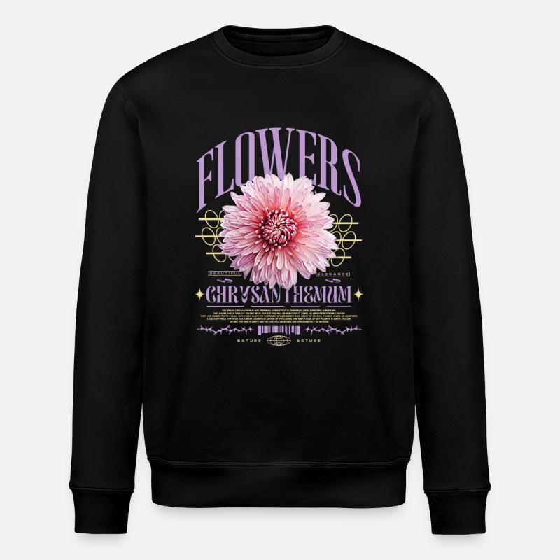 Chrysanthème Chrysanthèmes - Sweat bio ROLLER Stanley/Stella Unisexe - noir