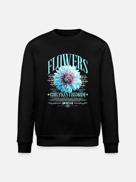 Chrysanthemum Chrysanthemums - Stanley/Stella ROLLER Unisex Organic Sweatshirt - black