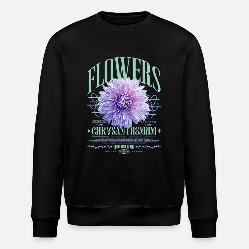Chrysanthème Chrysanthèmes - Sweat bio ROLLER Stanley/Stella Unisexe - noir