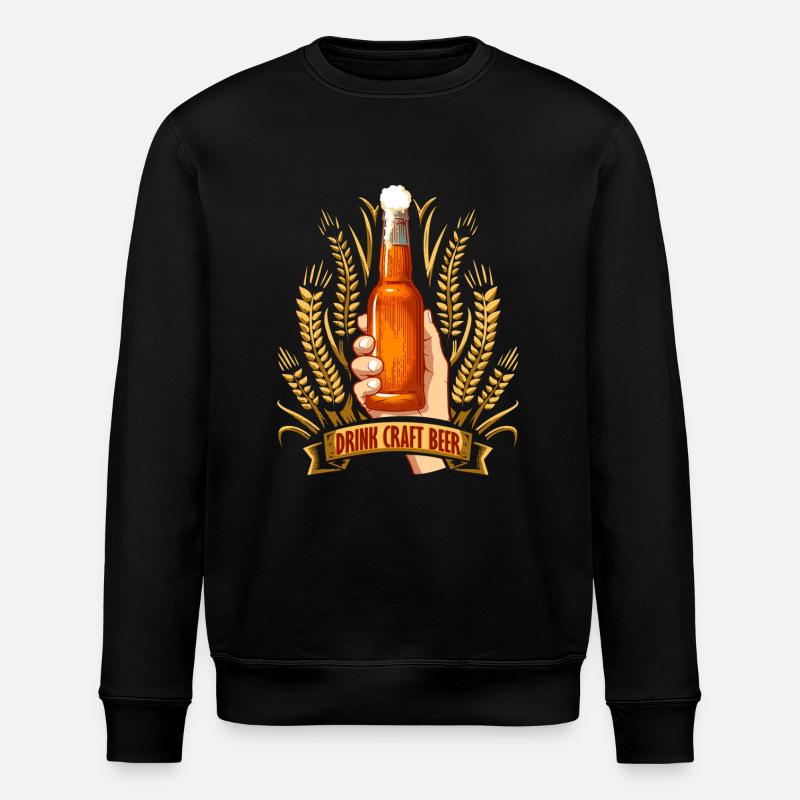 Trink Craftbier - Stanley/Stella Unisex Bio-Sweatshirt ROLLER - Schwarz
