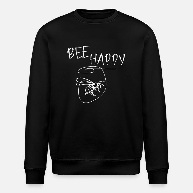 Abeille abstraite heureuse - Sweat bio ROLLER Stanley/Stella Unisexe - noir