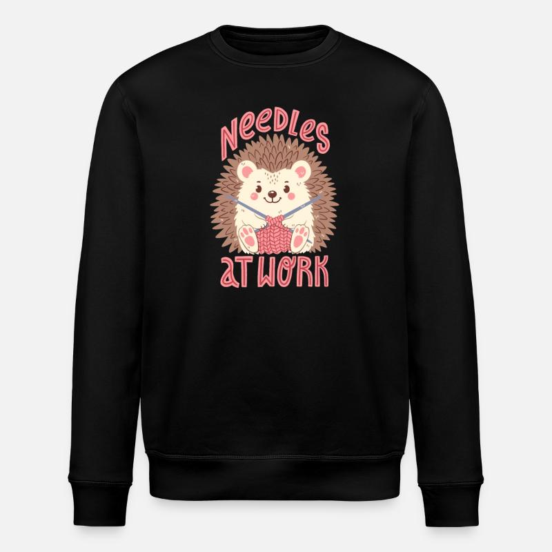 Nadeln bei der Arbeit - Stanley/Stella Unisex Bio-Sweatshirt ROLLER - Schwarz