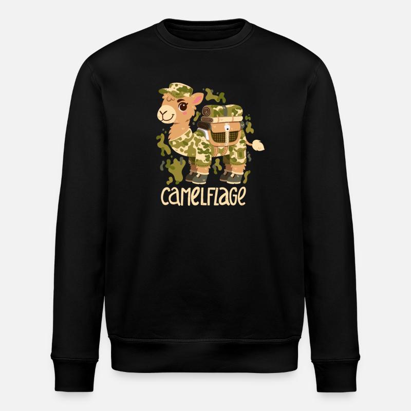 Camelflage - Stanley/Stella ROLLER Unisex Organic Sweatshirt - black