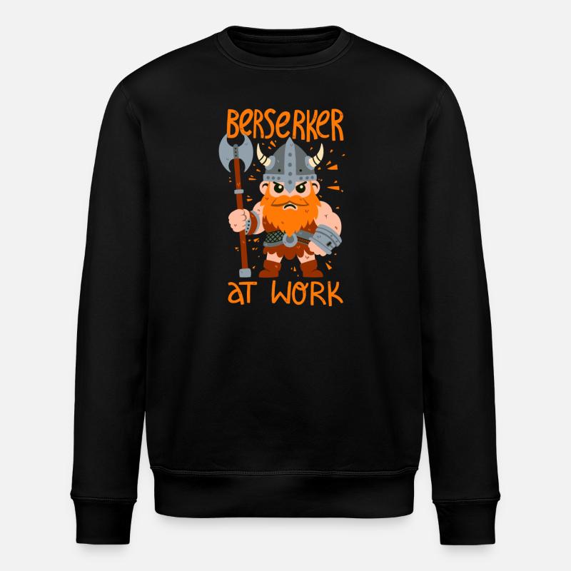 Berserker bei der Arbeit - Stanley/Stella Unisex Bio-Sweatshirt ROLLER - Schwarz