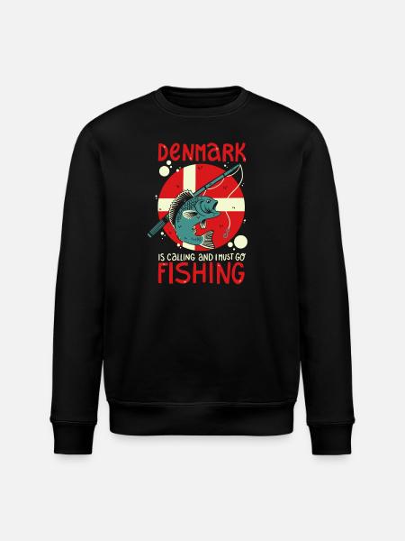 Fishing in Denmark - Stanley/Stella ROLLER Unisex Organic Sweatshirt - black