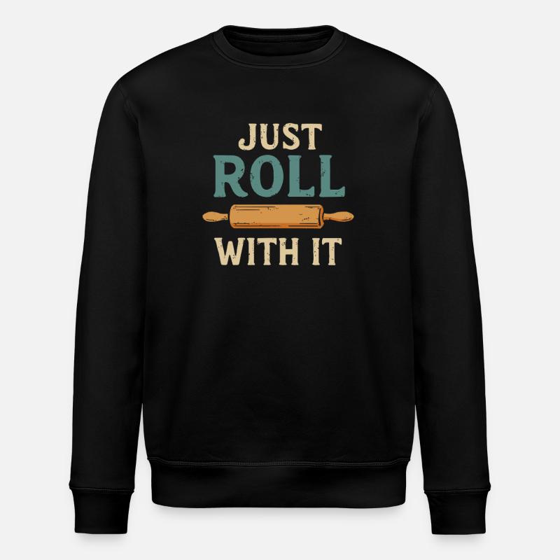 Einfach mitrollen - Stanley/Stella Unisex Bio-Sweatshirt ROLLER - Schwarz