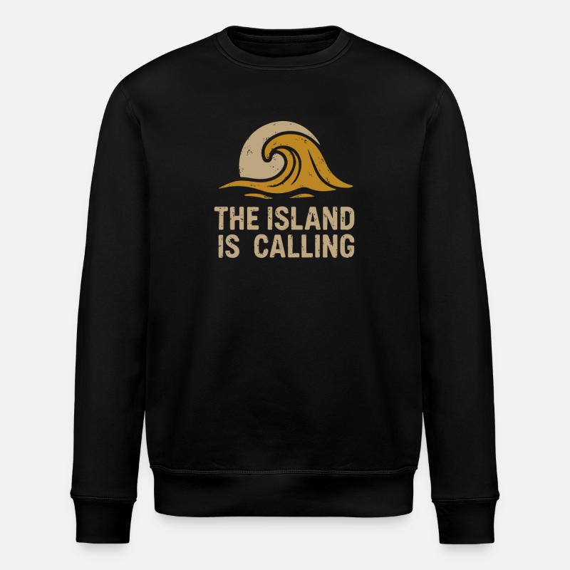The island is calling - Stanley/Stella ROLLER Unisex Organic Sweatshirt - black