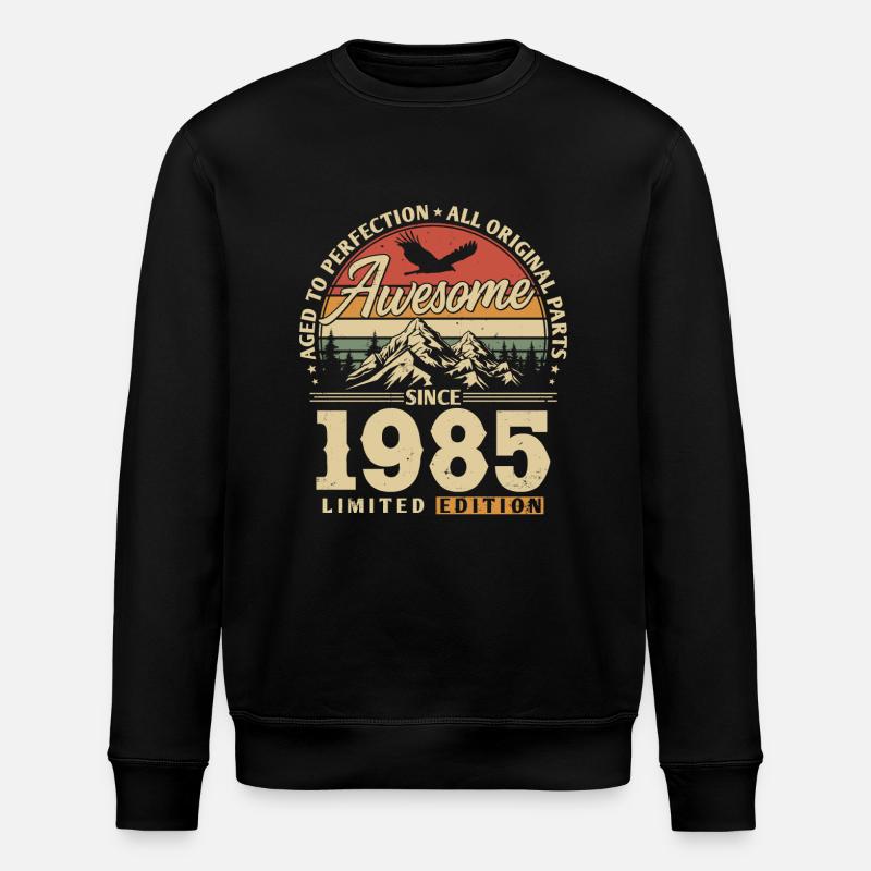 Great since 1985 - Stanley/Stella ROLLER Unisex Organic Sweatshirt - black