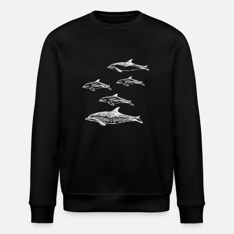 École des dauphins - Sweat bio ROLLER Stanley/Stella Unisexe - noir