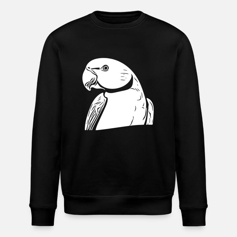 Perruche à collier Portrait Vintage Perroquet Dessin - Sweat bio ROLLER Stanley/Stella Unisexe - noir