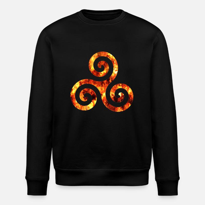 celtic symbol 1 fire - Stanley/Stella ROLLER Unisex Organic Sweatshirt - black