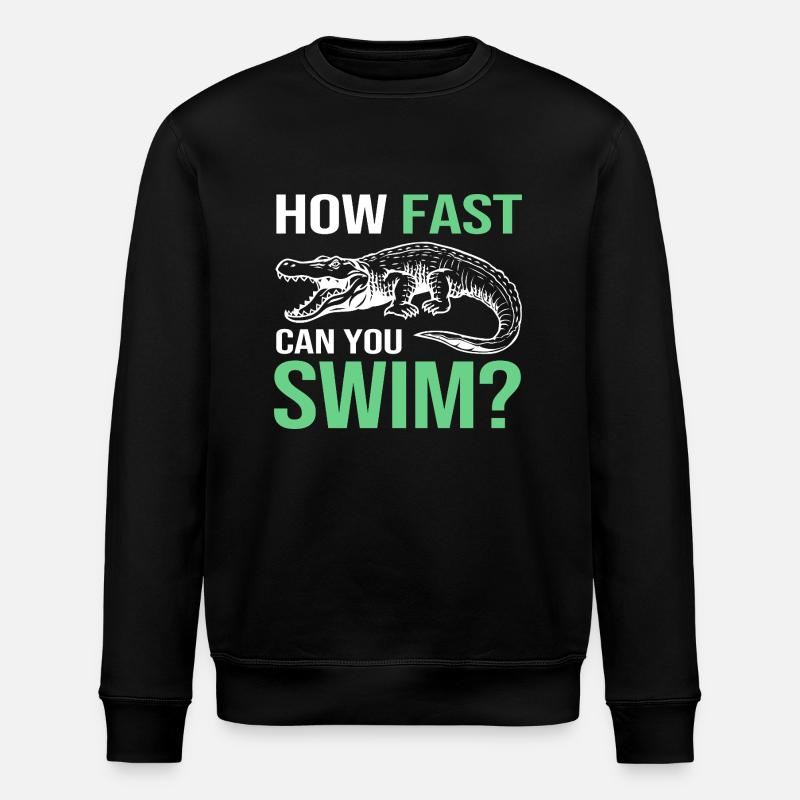 Crocodile Hunting Hunter Hunting - Stanley/Stella ROLLER Unisex Organic Sweatshirt - black