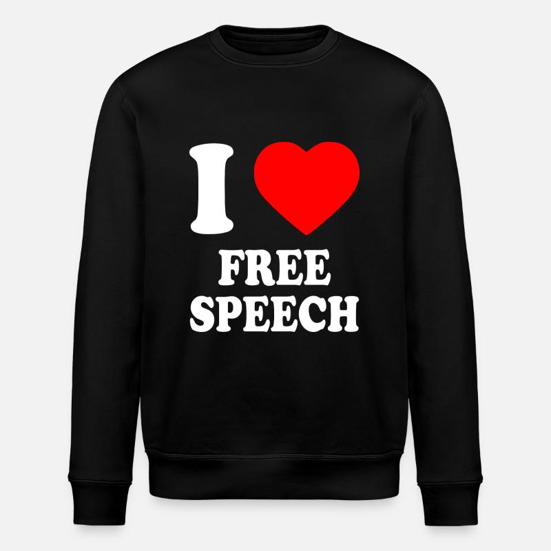 i love free speech - Sweat bio ROLLER Stanley/Stella Unisexe - noir
