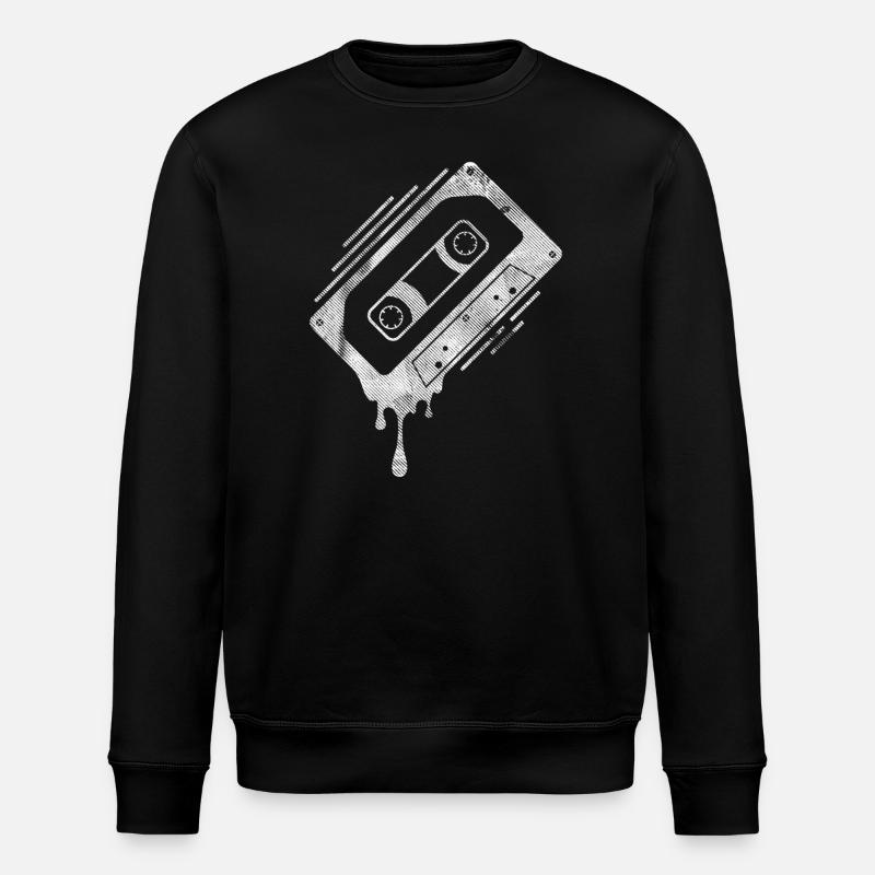 Dripping Cassette Tape - Stanley/Stella ROLLER Unisex Organic Sweatshirt - black