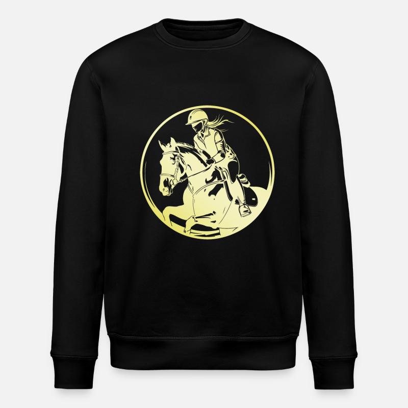 Reiten Pferd Frau - Stanley/Stella Unisex Bio-Sweatshirt ROLLER - Schwarz