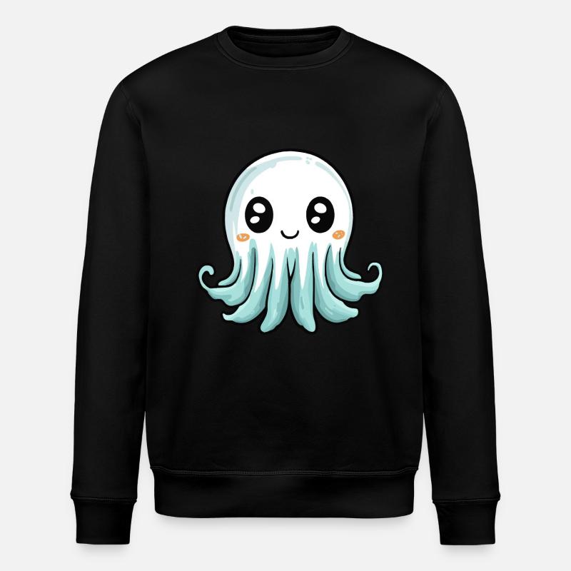 Qualle Halloween Comic Geist - Stanley/Stella Unisex Bio-Sweatshirt ROLLER - Schwarz
