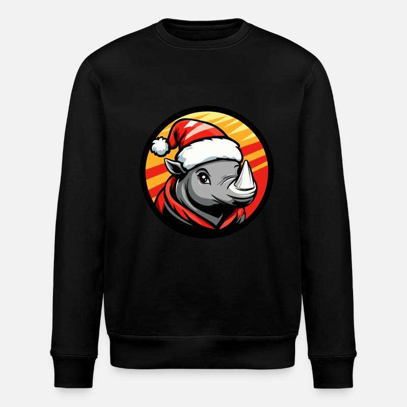Noël Rhinocéros Noël - Sweat bio ROLLER Stanley/Stella Unisexe - noir