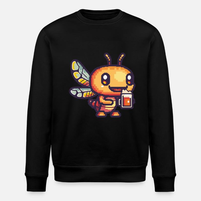 Bière Dragonfly Pixel - Sweat bio ROLLER Stanley/Stella Unisexe - noir