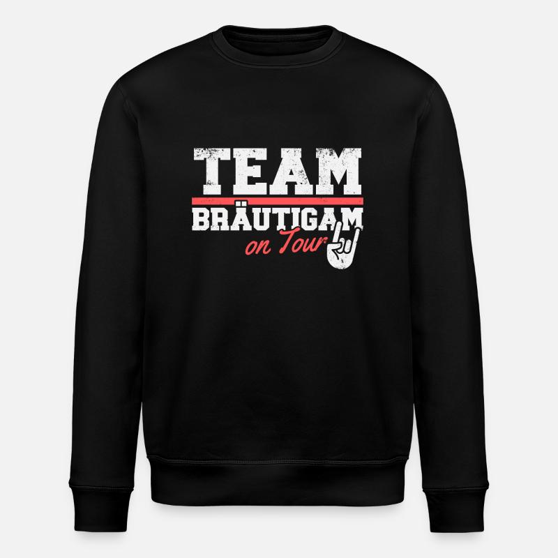 Team Bräutigam Junggesellenabschied - Stanley/Stella Unisex Bio-Sweatshirt ROLLER - Schwarz