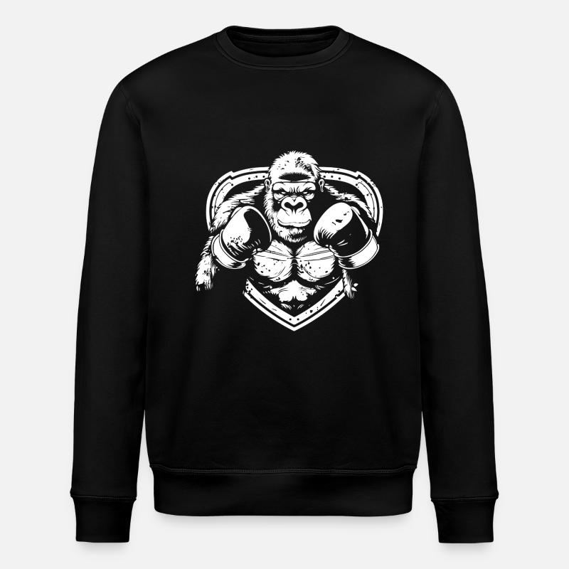 Gorille Boxer Fighter - Sweat bio ROLLER Stanley/Stella Unisexe - noir