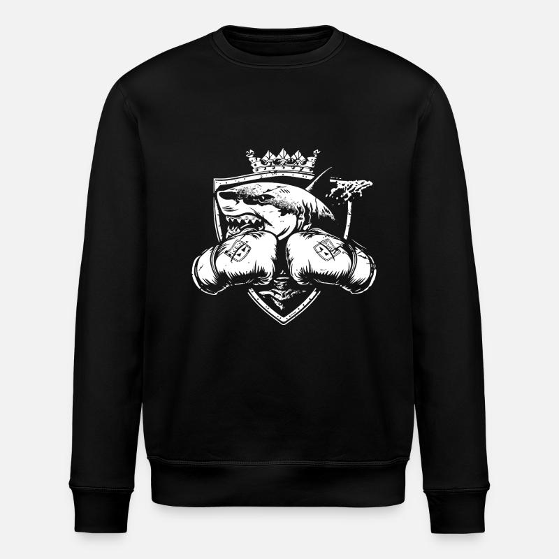 Hai Boxer Fighter - Stanley/Stella Unisex Bio-Sweatshirt ROLLER - Schwarz