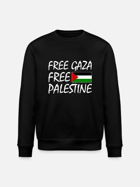 Free gaza Free palestine - Stanley/Stella ROLLER Unisex Organic Sweatshirt - black