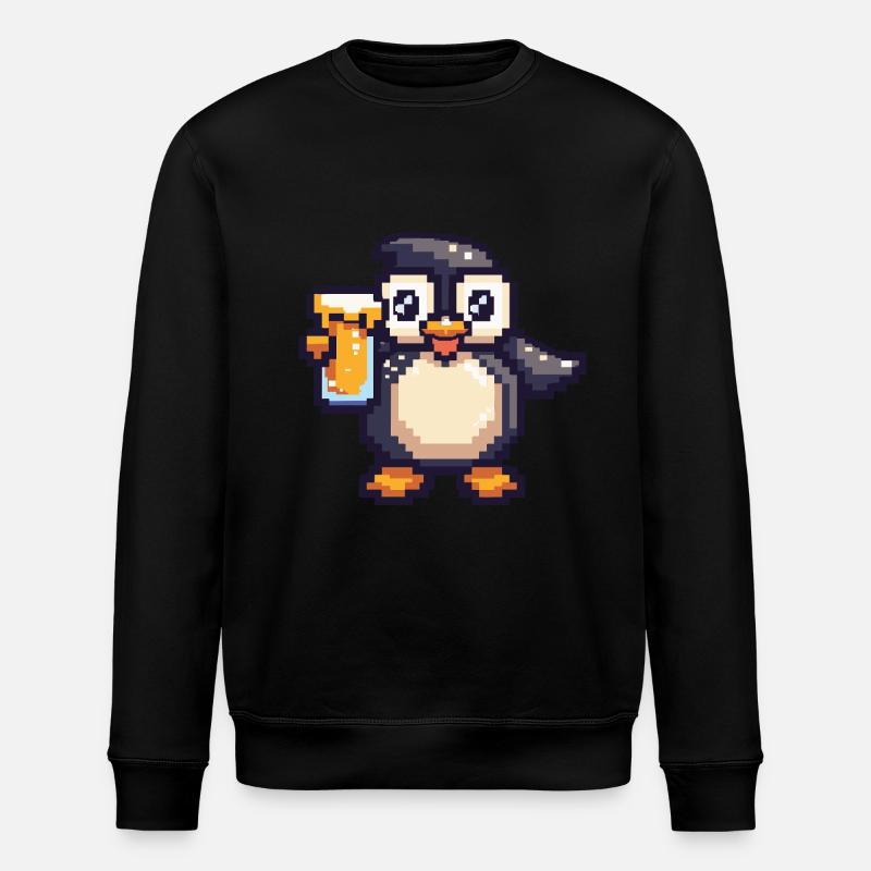 Bière Penguin Pixel - Sweat bio ROLLER Stanley/Stella Unisexe - noir