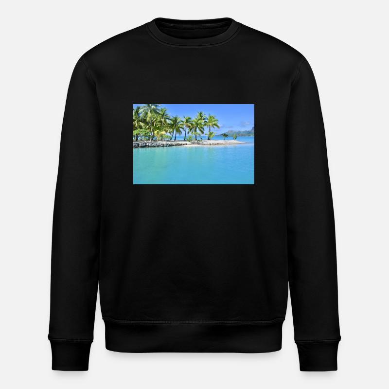 Bora Bora lagoon - Stanley/Stella ROLLER Unisex Organic Sweatshirt - black