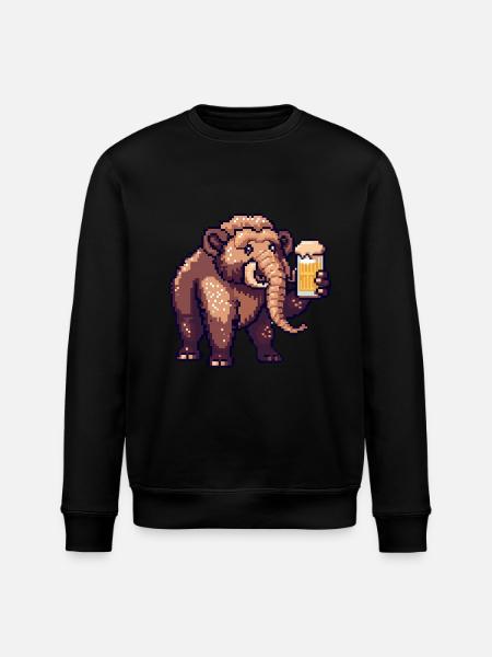 Mammut Pixel Bier - Stanley/Stella Unisex Bio-Sweatshirt ROLLER - Schwarz