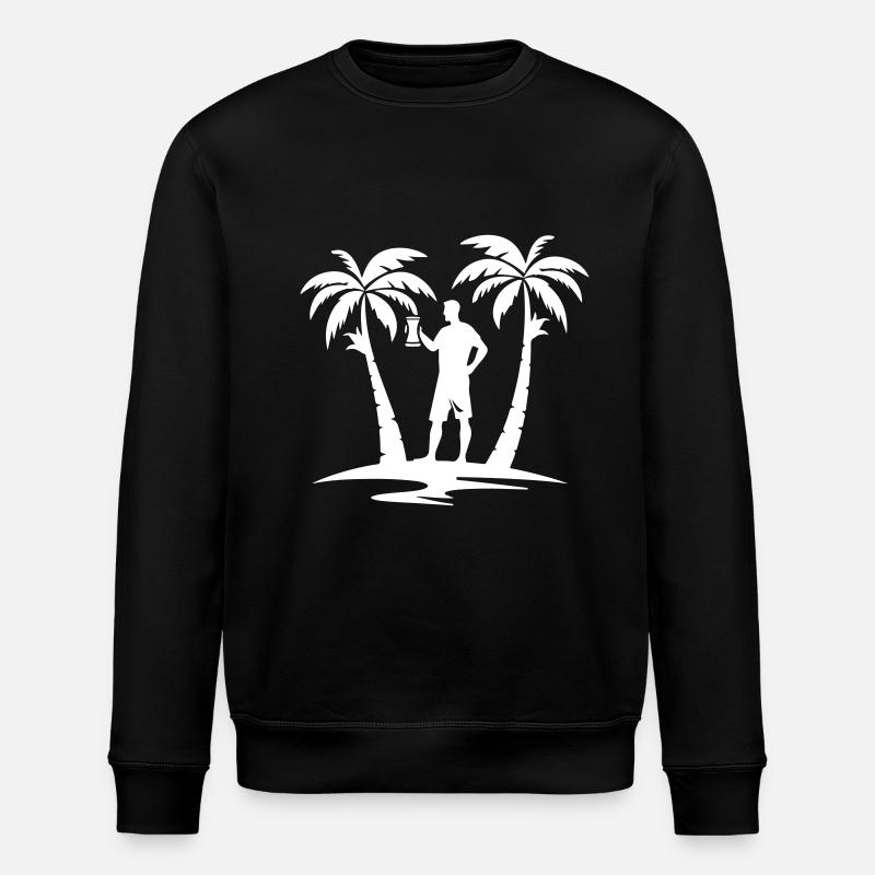 Urlaub Palmen - Stanley/Stella Unisex Bio-Sweatshirt ROLLER - Schwarz