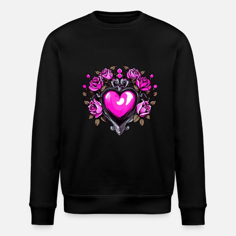 Coeur Symbole Amour - Sweat bio ROLLER Stanley/Stella Unisexe - noir