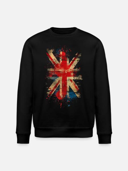 Union Jack - Stanley/Stella Unisex Bio-Sweatshirt ROLLER - Schwarz